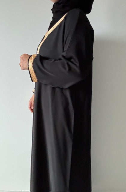 Beige Linen Abaya