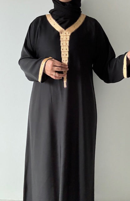 Beige Linen Abaya