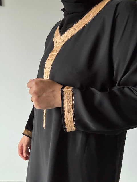 Beige Linen Abaya