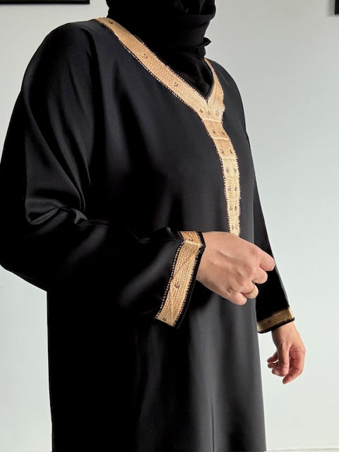 Beige Linen Abaya