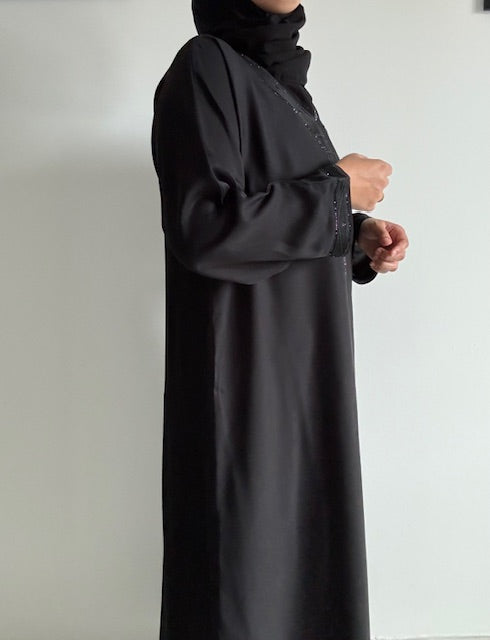 Beige Linen Abaya