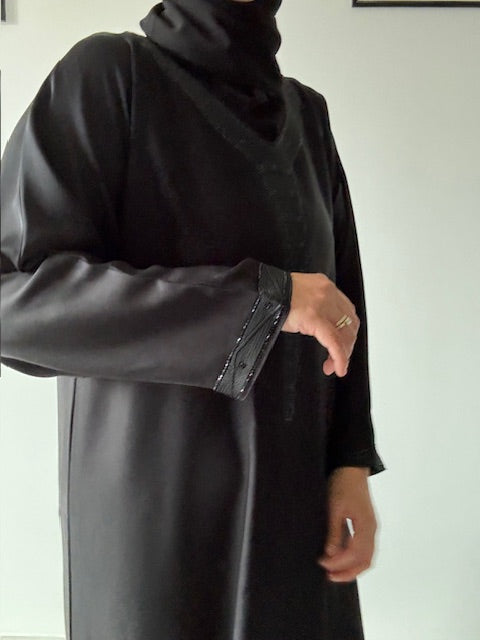 Beige Linen Abaya